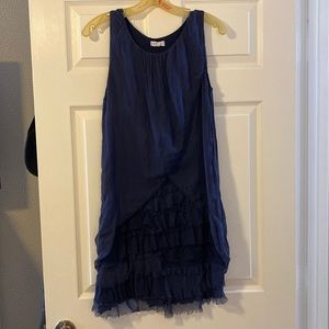 Navy blue loose fit dress